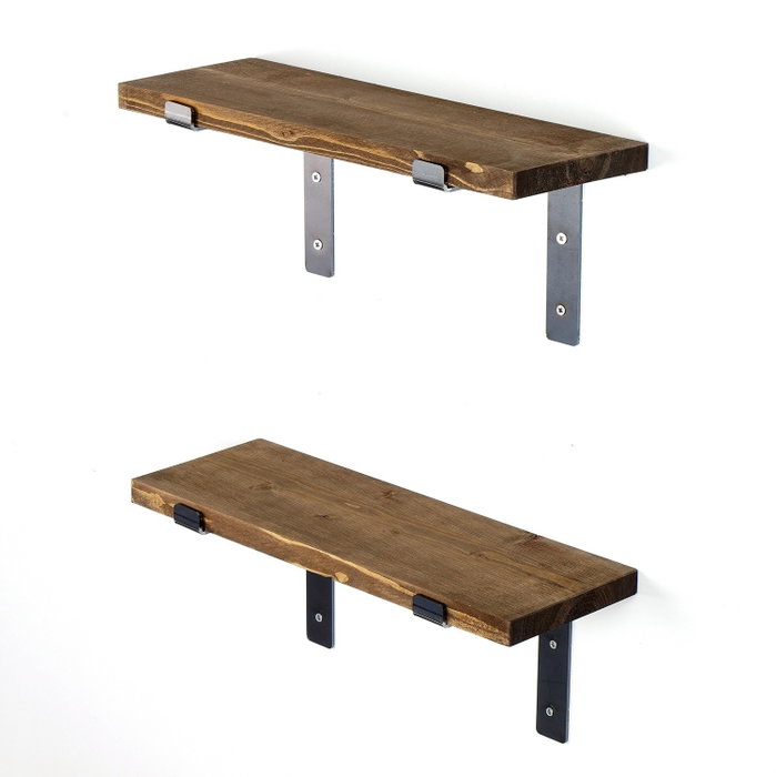 Hanah Home Lam003 Estantería Decorativa de Pared de Madera y Metal (2 Piezas) Hanah Home Lam003 Estantería Decorativa de Pared de Madera y Metal (2 Piezas)